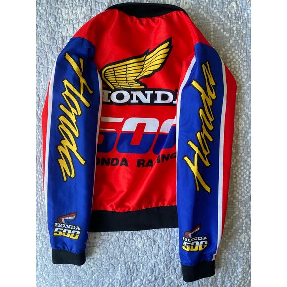 Forever 21 x Honda 500 Racing Jacket Windbreaker Red Black White Size Small - Picture 10 of 13